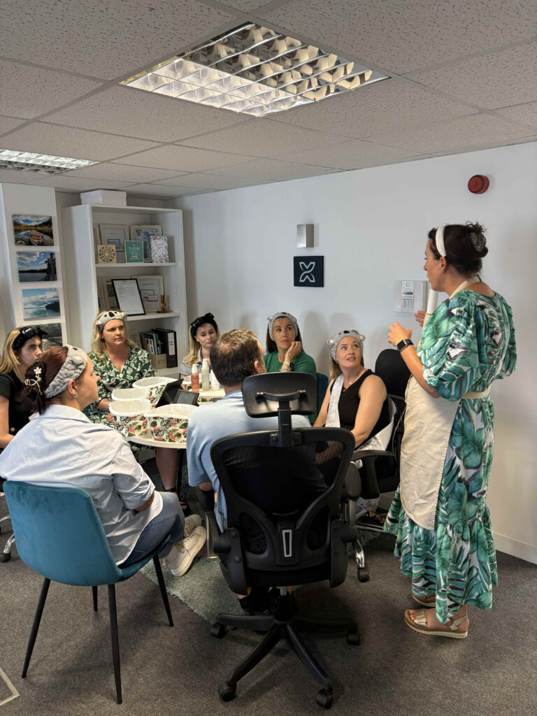 Tropic Skincare products laid out during a cosy at-home pamper evening