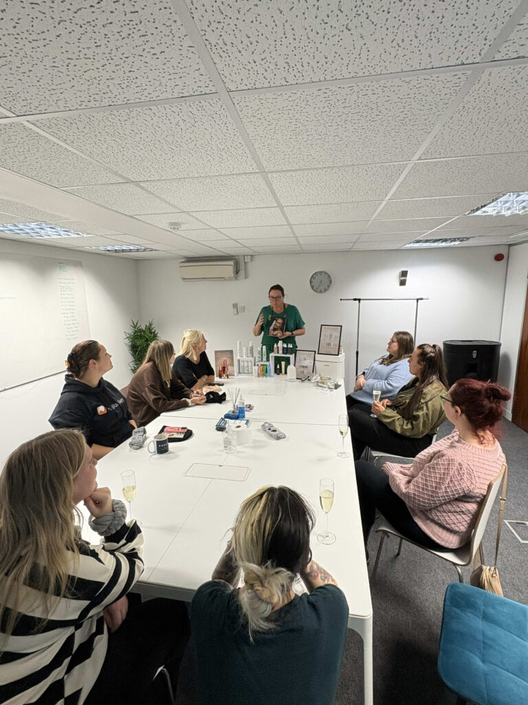 Trying Tropic Skincare products at a relaxed pamper party with friends